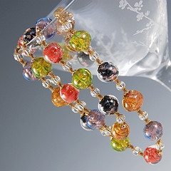 italian murano glass bead necklace